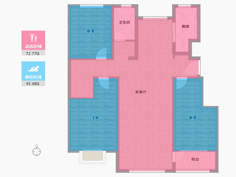 山东省-滨州市-玉泰未来城-104.57-户型库-动静分区