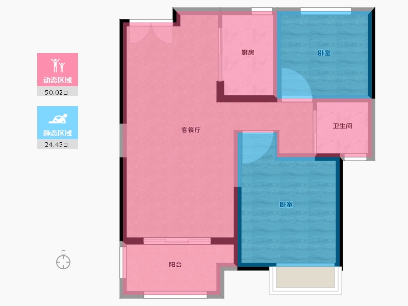 河南省-郑州市-国控云庭-66.54-户型库-动静分区