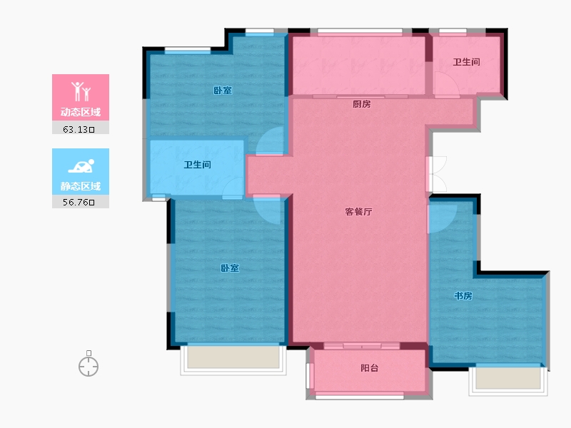 山东省-德州市-红烨・一品-109.00-户型库-动静分区