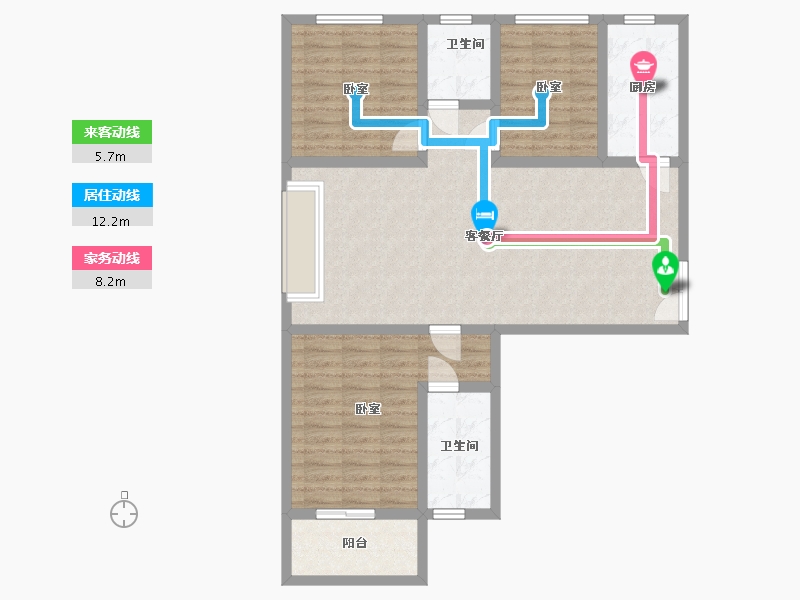 河南省-洛阳市-玉恒香山新城-99.57-户型库-动静线