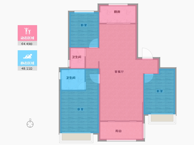 河南省-安阳市-立成桃源艺境-103.00-户型库-动静分区