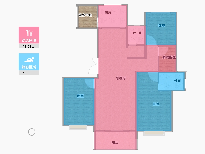 河南省-安阳市-国宾府-117.26-户型库-动静分区