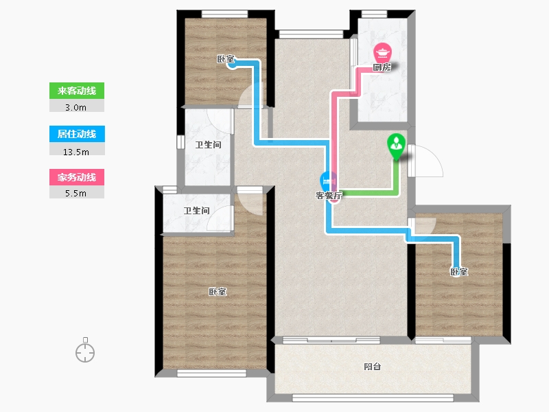 山东省-德州市-金山郡府-92.27-户型库-动静线