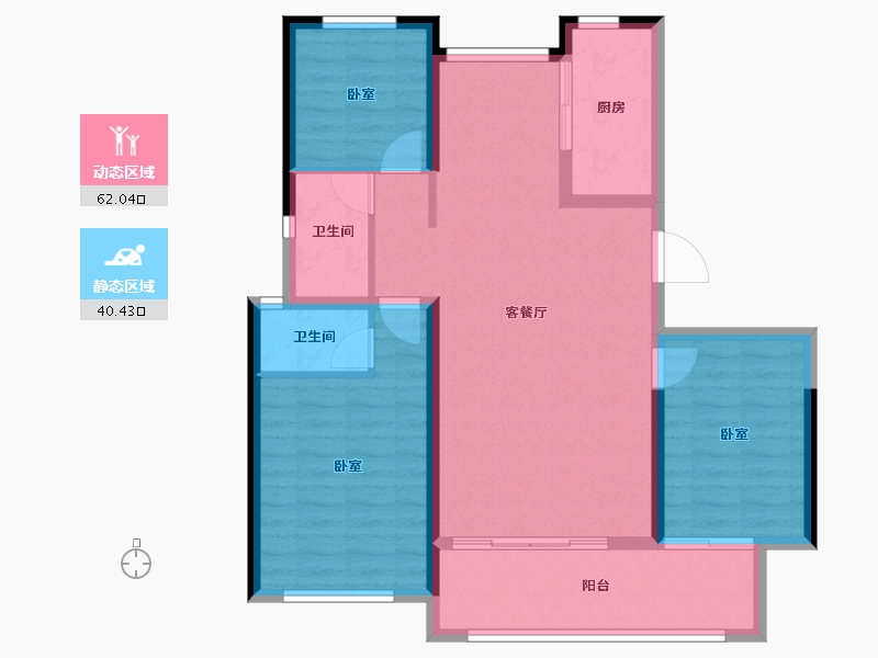 山东省-德州市-金山郡府-92.27-户型库-动静分区