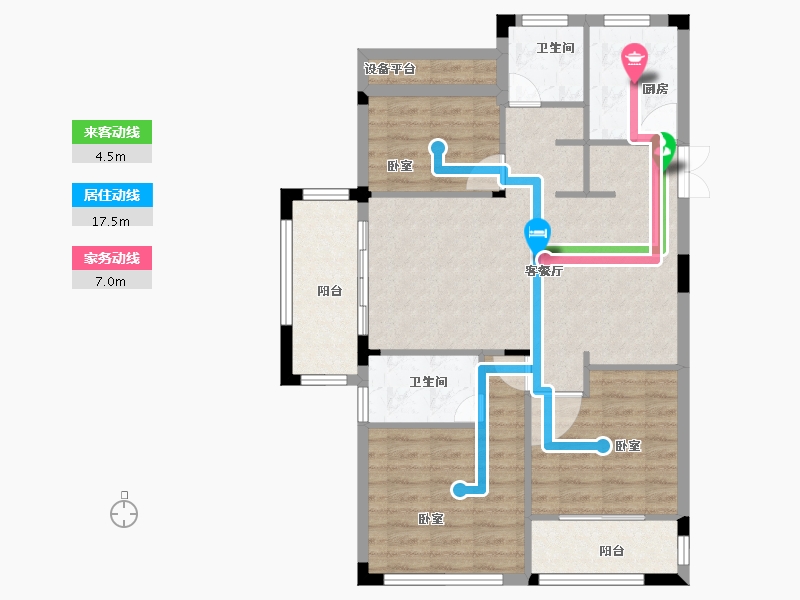 浙江省-绍兴市-瑞泽家园-86.74-户型库-动静线