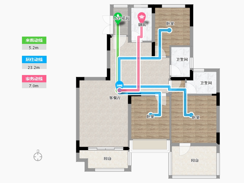 河南省-郑州市-恒大山水城-102.38-户型库-动静线