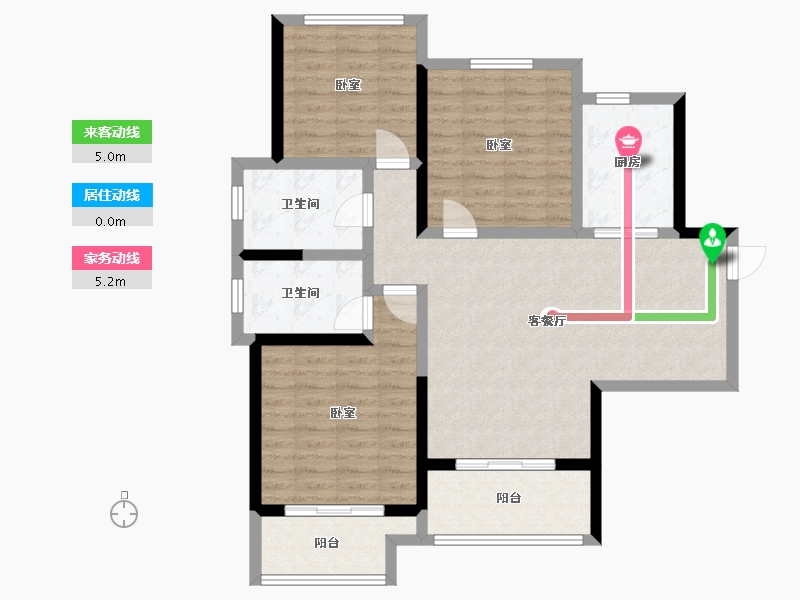 河南省-郑州市-佳源·名门橙邦-98.14-户型库-动静线