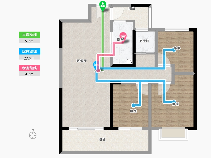 河南省-洛阳市-尚品1号-100.42-户型库-动静线