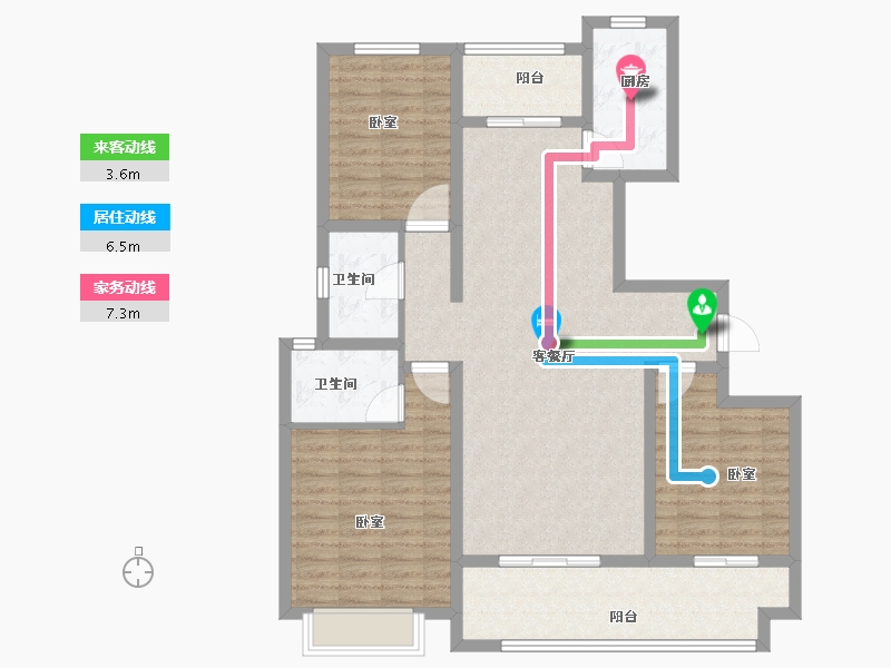 河南省-洛阳市-夏都水岸-111.00-户型库-动静线