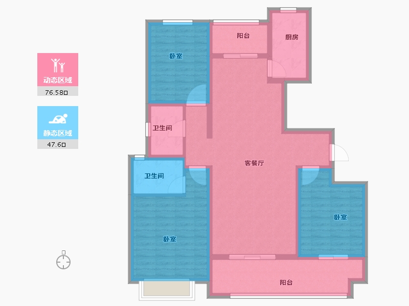 河南省-洛阳市-夏都水岸-111.00-户型库-动静分区