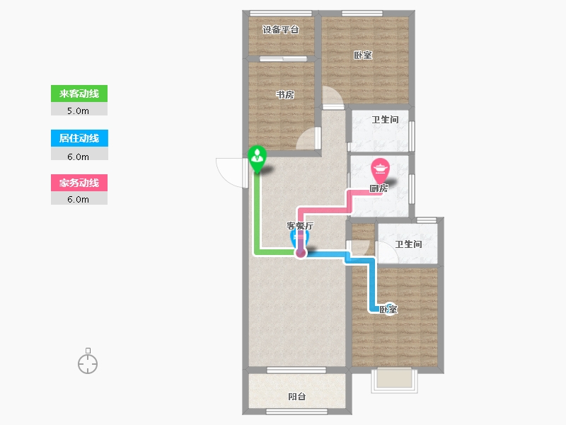 河南省-安阳市-润安文和苑-104.00-户型库-动静线