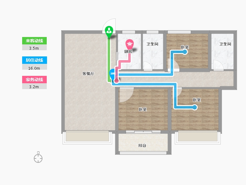 河南省-安阳市-光明嘉苑-93.34-户型库-动静线