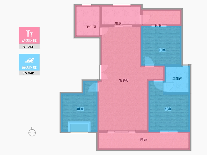 河南省-洛阳市-世纪龙城-117.43-户型库-动静分区