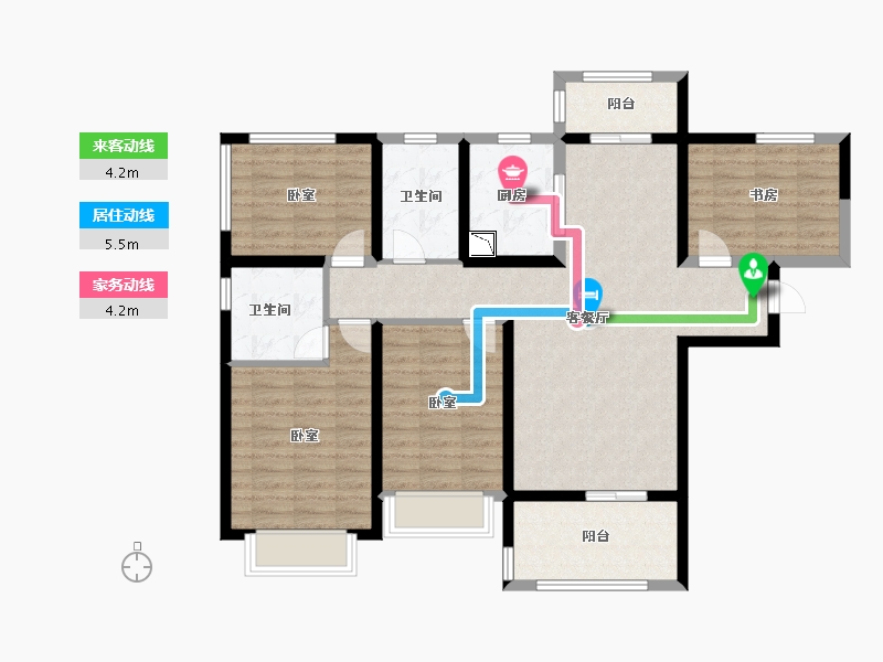 河南省-郑州市-信保十里樾-102.02-户型库-动静线