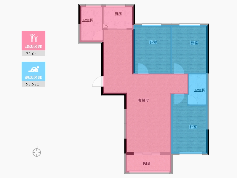 河南省-洛阳市-洛浦金苑-114.16-户型库-动静分区