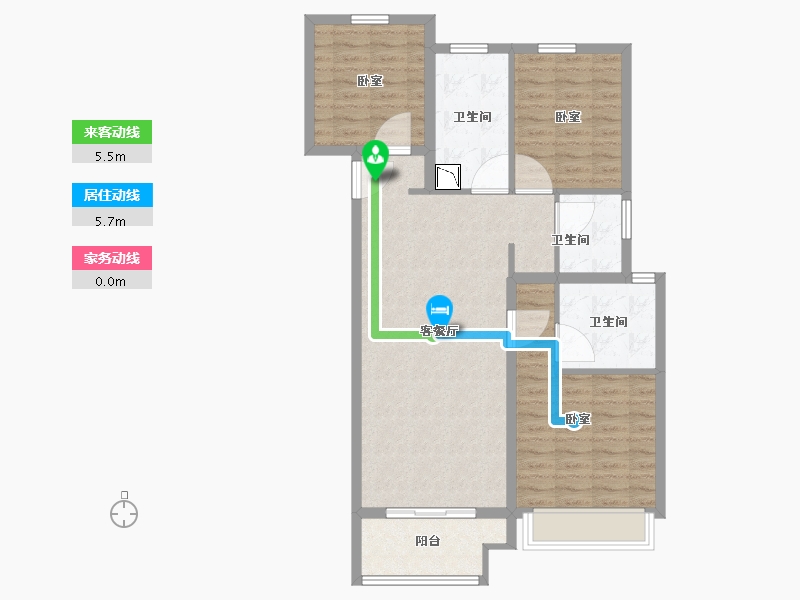 河南省-郑州市-天伦城-91.00-户型库-动静线