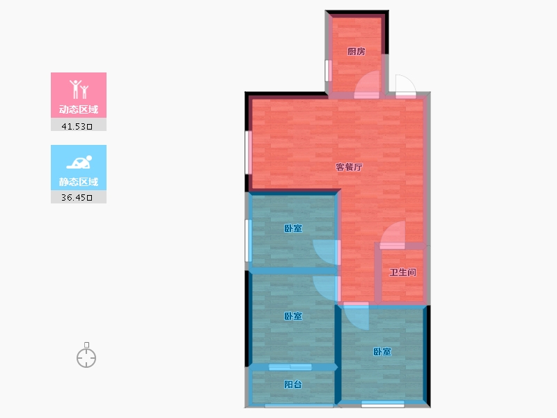 河南省-郑州市-嘉业·嘉境上品-68.94-户型库-动静分区