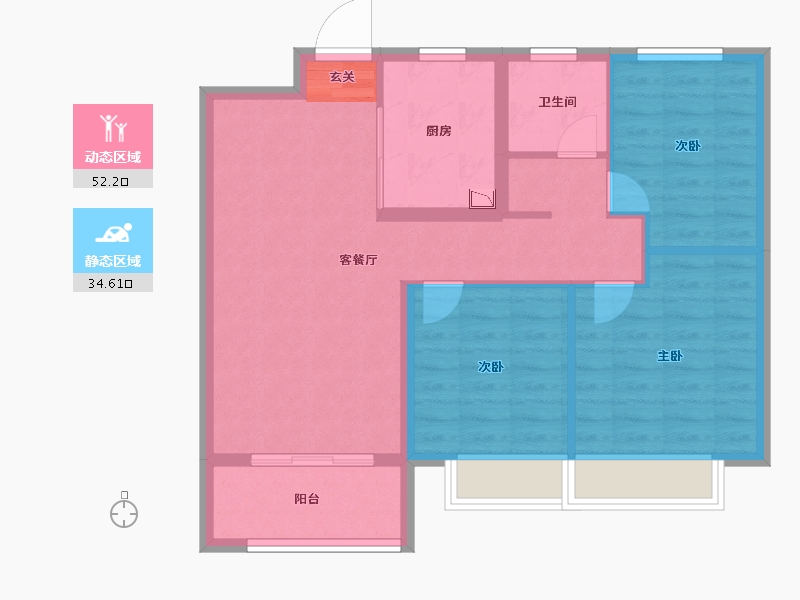 山东省-淄博市-保利华府-78.00-户型库-动静分区