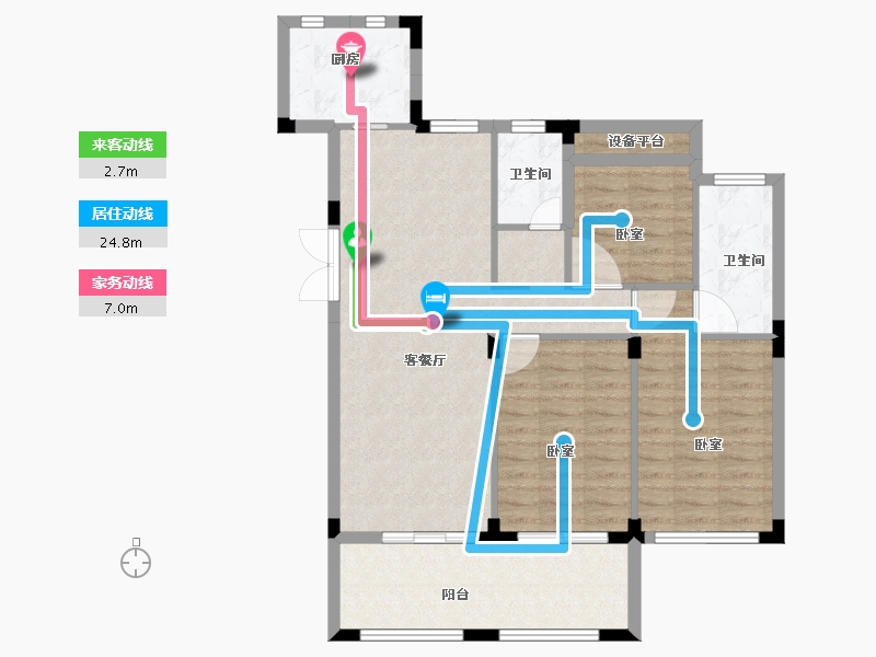 浙江省-绍兴市-瑞泽家园-90.51-户型库-动静线