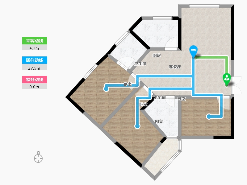 河南省-郑州市-华美仟企汇-104.86-户型库-动静线