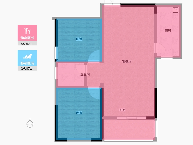 河南省-郑州市-华美仟企汇-77.62-户型库-动静分区