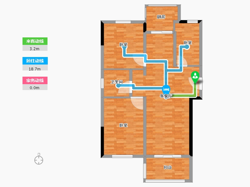 河南省-郑州市-汉德·如意府-91.96-户型库-动静线