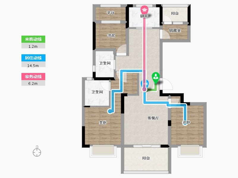 安徽省-宣城市-石榴·清水湾-94.00-户型库-动静线