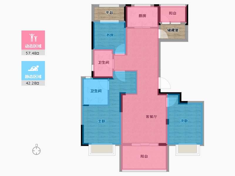 安徽省-宣城市-石榴·清水湾-94.00-户型库-动静分区