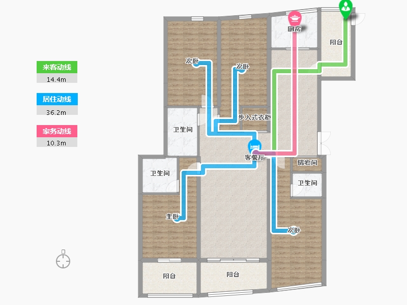 山东省-临沂市-天基黄金水岸-180.13-户型库-动静线