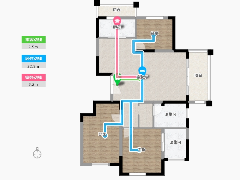 河南省-郑州市-郑东华府·TIVOLI-103.00-户型库-动静线