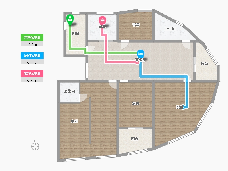 山东省-临沂市-天基黄金水岸-163.67-户型库-动静线