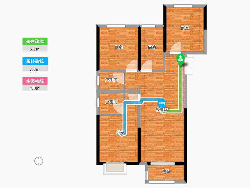 河南省-郑州市-佳源·名门橙邦-99.32-户型库-动静线