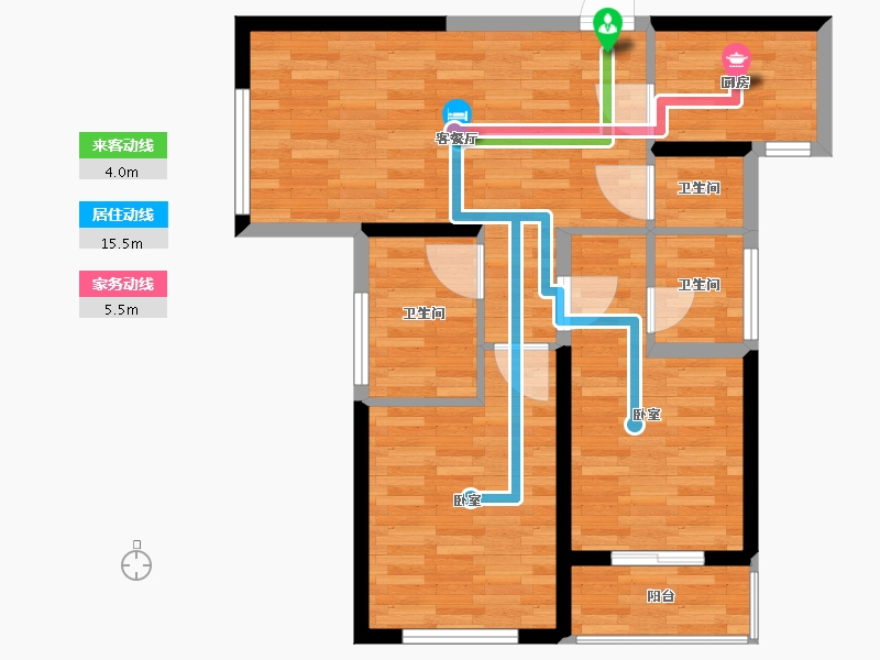 河南省-郑州市-嘉业·嘉境上品-69.39-户型库-动静线