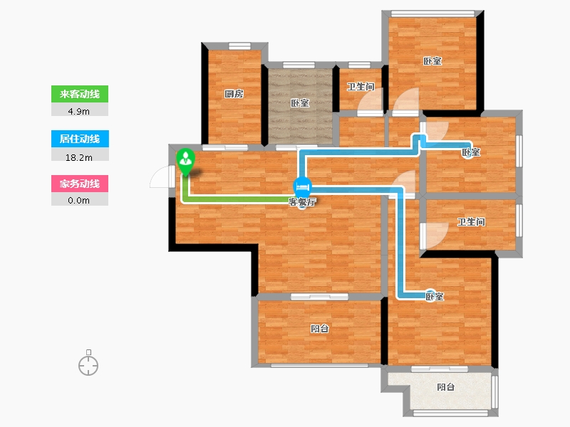 河南省-郑州市-佳源·名门橙邦-118.00-户型库-动静线