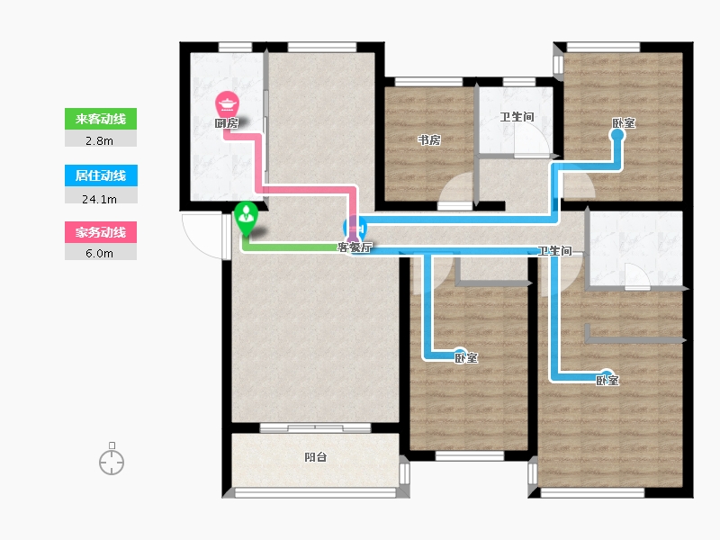 山东省-德州市-绿城德达·玉园-112.00-户型库-动静线