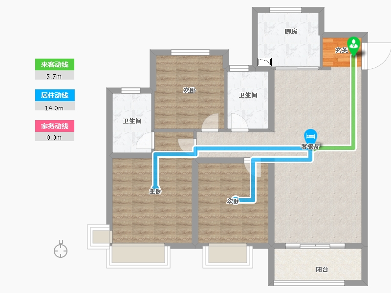 山东省-淄博市-保利华府-92.00-户型库-动静线