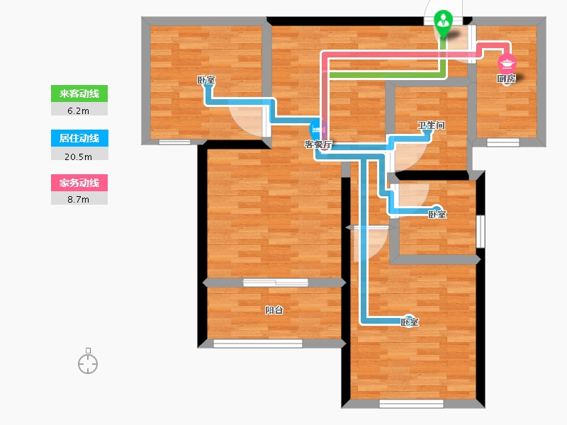 河南省-郑州市-佳源·名门橙邦-74.09-户型库-动静线