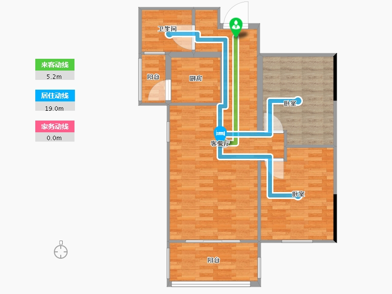 河南省-郑州市-汉德·如意府-76.54-户型库-动静线