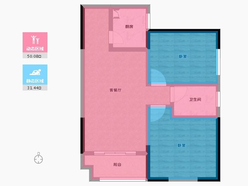 河南省-郑州市-华美仟企汇-72.05-户型库-动静分区