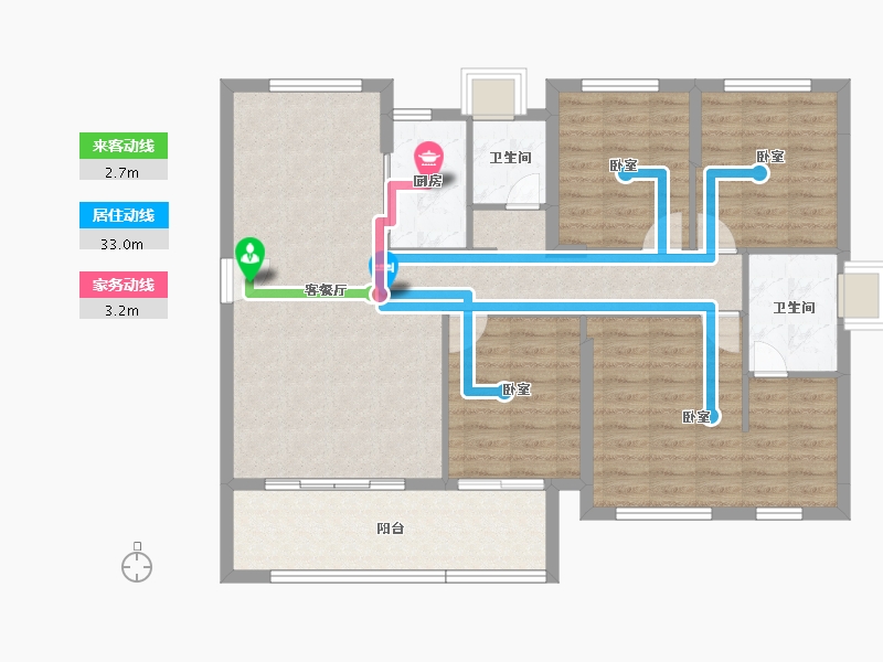 福建省-泉州市-力高君逸府-107.07-户型库-动静线