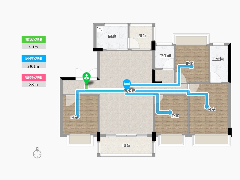 河南省-洛阳市-碧桂园天誉-120.44-户型库-动静线