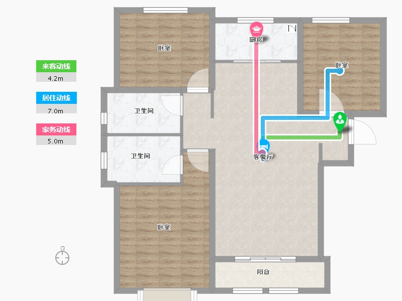 河南省-焦作市-中嘉美景-106.00-户型库-动静线