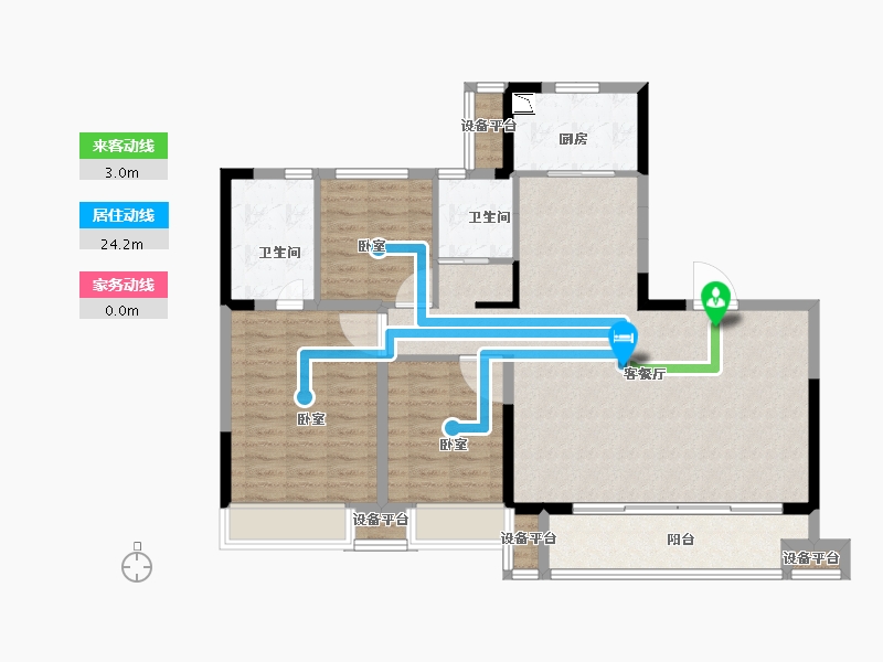 浙江省-嘉兴市-碧桂园繁华里-106.00-户型库-动静线