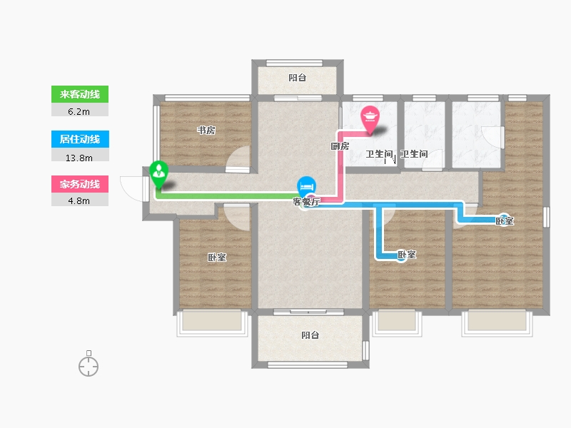 河南省-郑州市-信保·春风十里-120.41-户型库-动静线