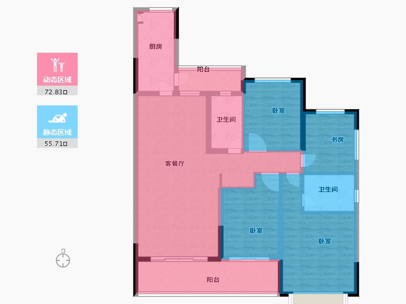 浙江省-绍兴市-绍兴恒大珺睿府-115.00-户型库-动静分区