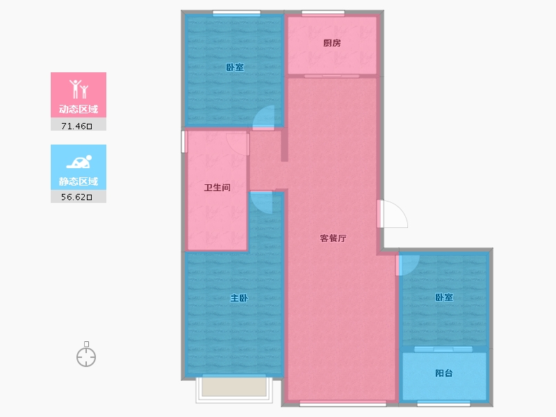 山东省-滨州市-运通嘉苑-116.19-户型库-动静分区