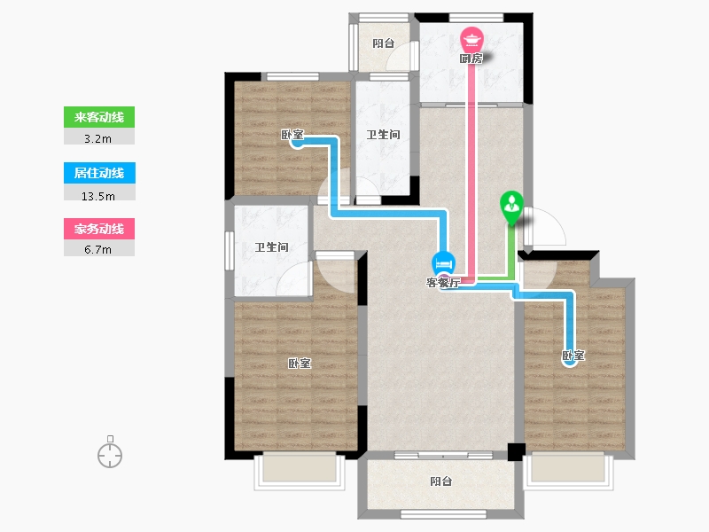 山东省-滨州市-京博·儒苑上邦-104.00-户型库-动静线