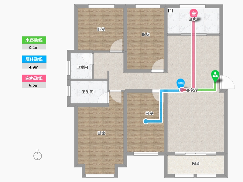 河南省-焦作市-中嘉美景-124.00-户型库-动静线