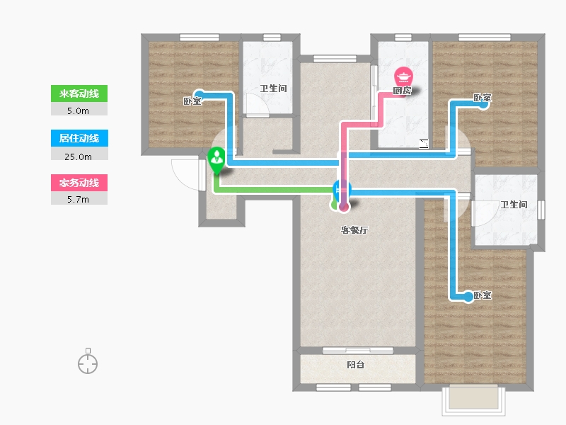 河南省-焦作市-中嘉美景-106.00-户型库-动静线