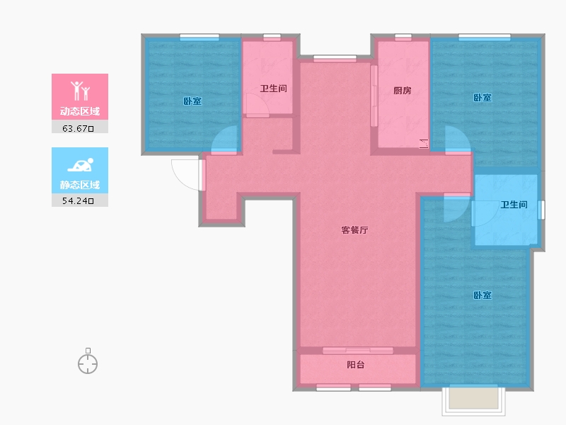 河南省-焦作市-中嘉美景-106.00-户型库-动静分区